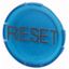 M22-XDL-B-GB14 Button lens, flat blue, RESET thumbnail 1
