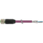 M12 female 0° B-cod. with cable shielded PUR AWG24+22 vt 35m thumbnail 1