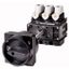 P5-125/V/SVB-SW Main switch, P5, 125 A, rear mounting, 3 pole, STOP function, With black rotary handle and locking ring, Lockable in the 0 (Off) position thumbnail 1