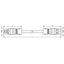 pre-assembled connecting cable Eca Socket/open-ended white thumbnail 3