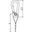 QWT SK 1 2M G Suspension wire with eyelet carabiner 1x2000mm thumbnail 2