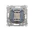 Double switch with LED indicator light, (module), Simon 24, IP20/IP44, 10AX, white thumbnail 2