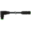 M12 male 90° / M12 female 0° A-cod. Lite PVC 8x0.25 bk UL/CSA 2m thumbnail 2