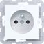 Wall socket earth pin, Safety Plus, plug-in type, A.x/C.x, glossy white thumbnail 1