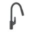 Focus M41 kitchen mixer 240 2jet, pull-out spout, matt black thumbnail 1