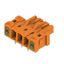 PCB plug-in connector, female header, Inverted flange, THT solder connection, 5.08 mm, Number of poles: 3, 90°, Solder pin length (l): 3.2 mm, tinned, orange, Box thumbnail 4