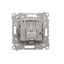 Double socket outlet without earthing, with shutters, Silver matt, metalic, 16A thumbnail 2