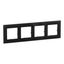 4 GANG PLATE BLACK GLASS thumbnail 2
