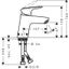 Logis 70 sink mixer with push-open, chrome thumbnail 2