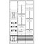 KS4206 Measurement and metering transformer cabinet, Field width: 3, Rows: 0, 1350 mm x 800 mm x 215 mm, Isolated (Class II), IP31 thumbnail 5