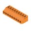 Printed circuit board terminals, 5.08 mm, Number of poles: 9, 180°, Solder pin length (l): 3.2 mm, tinned, orange, Clamping yoke connection, Clamping range, max. : 6 mm², Box thumbnail 2