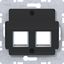 Central plate 2-way, Krone, A.x/C.x/S.x/B.x/Q.x/K.x matte black thumbnail 1