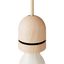 Wood E27 threaded hemispherical lamp holder kit with hidden cable clamp and ferrule cover for lampshade thumbnail 1