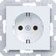 SCHUKO wall socket, plug-in type, A.x/C.x light white matte thumbnail 1