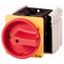 T5B-3-8901/EA/SVB Main switch, T5B, 63 A, flush mounting, 3 contact unit(s), 3 pole + N, 1 N/O, 1 N/C, Emergency switching off function, With red rotary handle and yell thumbnail 1