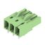 PCB plug-in connector, female header, closed side, THT solder connection, 5.08 mm, Number of poles: 3, 90°, Solder pin length (l): 3.2 mm, tinned, Pale green, Box thumbnail 4