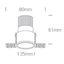 BLACK LED 3W WW 36deg 350mA IP20 DARK LIGHT TRIMLESS thumbnail 2