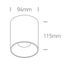 BLACK 20W WW IP20 45deg 230V DARK LIGHT thumbnail 2