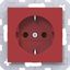SCHUKO wall socket, plug-in type, A.x/C.x, glossy red thumbnail 1