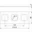 Cover plate 3x EK for T12L 213x88mm Polyvinylchloride Graphite black R thumbnail 2