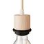 Wood E27 cylindrical threaded lamp holder kit with cable clamp for lampshade thumbnail 1