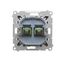 Double socket outlet with earthing and shutters - Czech pin system, (Complete product), 16A, 250V, Screw, white thumbnail 2