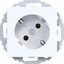 SCHUKO wall socket 45°, plug-in class, A.x/C.x, light white glossy thumbnail 1