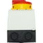 T0-3-15259/I1/SVB Main switch, T0, 20 A, surface mounting, 3 contact unit(s), 3 pole, 2 N/O, Emergency switching off function, With red rotary handle and yellow locking thumbnail 56
