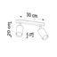 CEILING LAMP BERG 2 NATURAL WOOD GU10 2X40W IP20 thumbnail 8