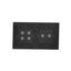 Double socket outlet with Schuko earthing, black matt, 16A thumbnail 2