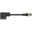 M12 male 0° A-cod. / MSUD valve plug A-18mm PUR 4x0.75 bk 3m thumbnail 2