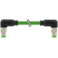M8 male 90° / M8 male 90° A-cod. shielded PUR 1x4xAWG26 shielded gn UL thumbnail 2