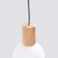 WALL LAMP WITH SWITCH ON CABLE GLASS LAMP SHADE WOODEN ELEMENTS ON G9 thumbnail 9