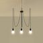 EDISON CHANDELIER 3 BLACK E27 3X60W IP20 thumbnail 4