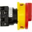 T0-1-102/E/SVB Main switch, T0, 20 A, flush mounting, 1 contact unit(s), 2 pole, Emergency switching off function, With red rotary handle and yellow locking ring thumbnail 13