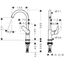 Hansgrohe Logis 210 basin mixer without pop-up with swivel U-spout, chrome thumbnail 2
