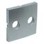 COVER PLATE FOR R - TV SOCKETS ALUMINIUM thumbnail 2