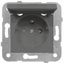 Pin socket outlet, flap cover, cage clamps, anthracite thumbnail 1