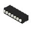 Printed circuit board terminals, 5.00 mm, Number of poles: 7, 90°, Solder pin length (l): 3.5 mm, black, PUSH IN with actuator, Clamping range, max. : 1.5 mm², Tape thumbnail 5