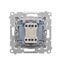 Single socket outlet with earthing for IP44 version with frame seal, without shutters, (module), Simon 24, IP44, 16A, champagne matt, Flap color: Same as a cover thumbnail 2
