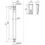 SET of base support rods 3x 16x200 mm StSt for tripod thumbnail 2