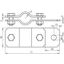 Earthing pipe clamp D 21mm with bore D 11mm  St/tZn thumbnail 2