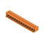 PCB plug-in connector, male header, Dovetails for fixing blocks, THT solder connection, 5.08 mm, Number of poles: 13, 90°, Solder pin length (l): 3.2 mm, tinned, orange, Box thumbnail 4