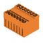 PCB plug-in connector, male header, closed side, THT solder connection, 5.08 mm, Number of poles: 14, 180°, Solder pin length (l): 3.2 mm, tinned, orange, Box thumbnail 1