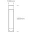 ANTHRACITE LED BOLLARD 49cm 3W WW IP44 230V 2x SCHUKO sockets Max 1000W each thumbnail 2