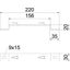 DBLG 20 150 FT Stand-off bracket for mesh cable tray B150mm thumbnail 2