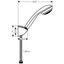 Crometta 85 Mono/Porter'C set: shower handpiece with holder and shower hose 1.60m, chrome thumbnail 2