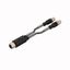 2-Way Splitter Y-Splitter with Cable, Female Connector M12 × 1 - 2 × Male Connectors M12 × 1   VBRK4.4-2RSC4T-5/5/TXL thumbnail 1