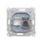 Cover for double socket with earthing - for Nature frames, Bronze matt, metalic thumbnail 2