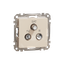 TV/R/SAT connector 4db, Sedna, Beige thumbnail 5